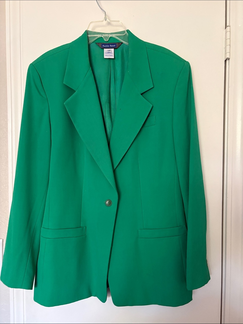 Austin Reed Women's Bright Green Single-Button Blazer